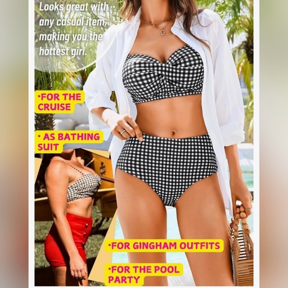 Gingham Bikini #625 NWOT - Picture 9 of 11